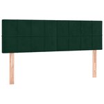 vidaXL Sommier à lattes de lit et matelas Vert foncé 140x190cm Velours