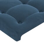 vidaXL Tête de lit à LED Bleu foncé 163x16x118/128 cm Velours