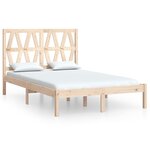 vidaXL Cadre de lit Bois de pin massif 140x200 cm