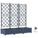 vidaXL Pots de jardin Gris 120 x 40 x 126 cm Acier