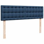 VidaXL Cadre de lit ottoman avec matelas bleu 140x200 cm tissu