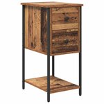 vidaXL Cabinet de chevet Bois ancien 32 x 42 x 70 cm Bois d'ingénierie