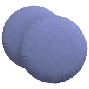 vidaXL Coussins de siège 2 pc Tissu Bleu denim Ø60 x 21 cm