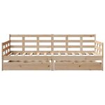 vidaXL Lit de jour avec tiroirs sans matelas 90x200 cm bois massif