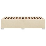 vidaXL Cadre de lit sans matelas crème 100x200 cm tissu