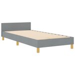 vidaXL Lit Gris clair 90x190 cm en Tissu