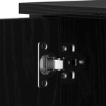 Meuble TV vidaXL en chêne noir 80x40x50 cm en bois d'ingénierie et acier