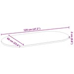 vidaXL Dessus de table 120x60x2 cm bois de chêne massif ovale