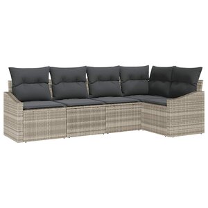 vidaXL Ensemble de salle à manger pour jardin 5 Pièces Gris clair