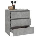vidaXL Buffet Gris béton 70x41x75 cm Bois d'ingénierie