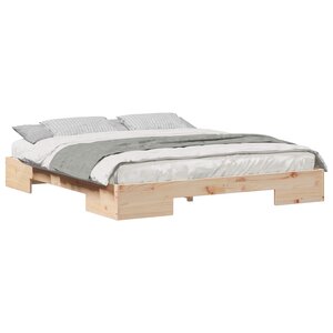 vidaXL Cadre de lit Marron 200 x 200 cm
