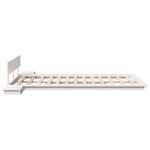 vidaXL Cadre de lit Blanc 120 x 190 cm bois