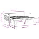 vidaXL Lit de jour avec gigogne et matelas vert foncé 90x200cm velours
