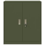 vidaXL Armoire de rangement Vert olive 80 x 40 x 90 cm Acier
