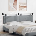 vidaXL Tête de lit suspendue Gris clair Tissu