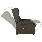vidaXL Fauteuil de massage Marron foncé Tissu