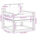 vidaXL Sofa de milieu extérieur Polyester Blanc