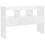 vidaXL Buffet Blanc brillant 105x30x70 cm Bois d’ingénierie