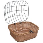 vidaXL Panier avant de vélo avec couvercle 50x45x35 cm Saule naturel
