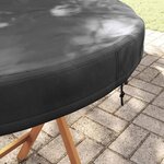 vidaXL Housse de Table Extérieure Noir 102 x 102 x 10 cm Tissu 600D