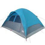 vidaXL Tente familiale à dôme 6 personnes bleu imperméable
