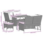 vidaXL Salon de jardin avec coussins 5 Pièces beige résine tressée