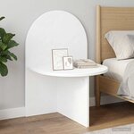vidaXL Table de chevet 2 Pièces Blanc 48 x 49 x 65 cm Bois d’ingénierie
