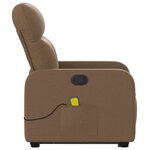 vidaXL Fauteuil de massage inclinable Marron Tissu