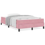 vidaXL Lit boxspring avec matelas Rose 120 x 190 cm Velours