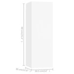 vidaXL Ensemble de meubles TV 6 Pièces Blanc Bois d'ingénierie