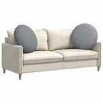 vidaXL Coussins de siège 2 Pièces Gris clair Ø60 x 21 cm tissu