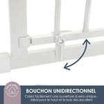 Barrière de sécurité enfant - Discovery 3 74 5 cm à 1 95 cm - Blanc