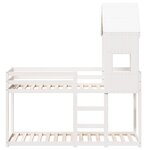 vidaXL Lit superposé sans matelas blanc 90x190 cm bois de pin massif