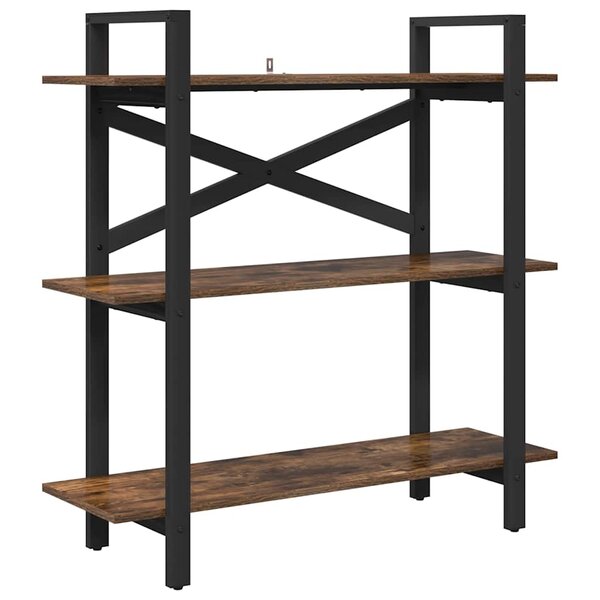 vidaXL Étagère Chêne fumé 100 x 33 5 x 102 cm Bois d'ingénierie