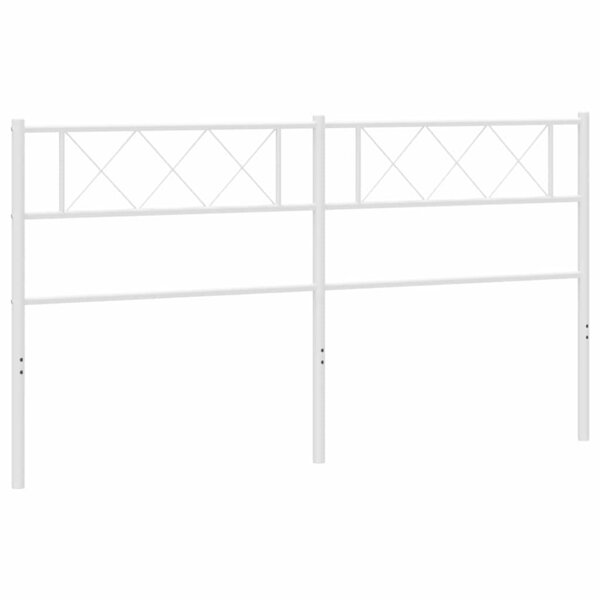 vidaXL Tête de lit de remplacement métal blanc 200 cm
