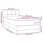 vidaXL Sommier à lattes de lit et matelas bleu foncé 80x220 cm velours