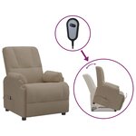 vidaXL Fauteuil inclinable Taupe Similicuir daim