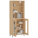vidaXL Buffet haut Chêne sonoma 69 5x34x180 cm Bois d'ingénierie