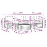 vidaXL Ensemble de canapés d'extérieur 6 pc Blanc et gris clair