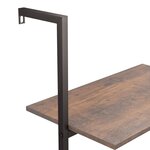 vidaXL Étagère inclinée à 5 niveaux Marron foncé et noir 64x35x185 cm
