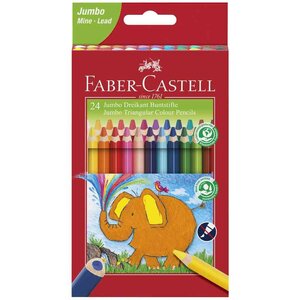 Crayons de couleur triangulaire jumbo étui 24 faber-castell