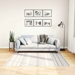 vidaXL Tapis lavable noir et blanc 120x170 cm antidérapant