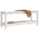 vidaXL Banc de jardin blanc 108x35x45 cm bois massif de pin