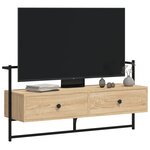 vidaXL Meuble TV mural chêne sonoma 100 5x30x51 cm bois d'ingénierie