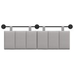 vidaXL Tête de lit suspendue Gris nuage Tissu