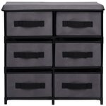 vidaXL Armoire de rangement à 6 tiroirs 55x29x55 cm Gris Acier