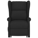 vidaXL Fauteuil Noir Tissu