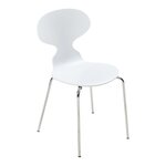 Lot de 4 chaises de salle à manger 80 x 47 x 48 cm moderne design robuste blanc / chrome 03_0009834