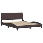 vidaXL Cadre de lit sans matelas marron foncé 160x200 cm tissu