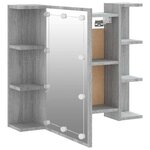 vidaXL Armoire à miroir avec LED Sonoma gris 70x16 5x60 cm